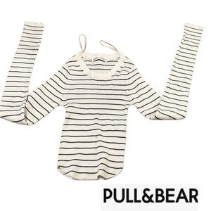 Pull & Bear striped ribbed top long sleeve